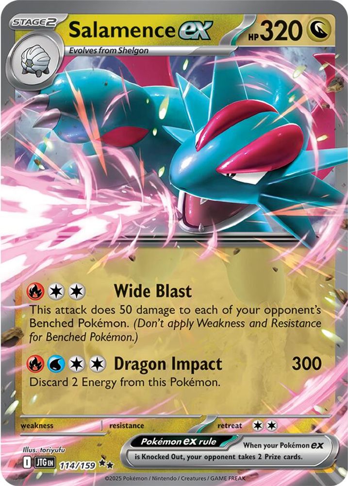 Salamence ex - [  114/159 ] - Double Rare - Pokemon SV09 Journey Together