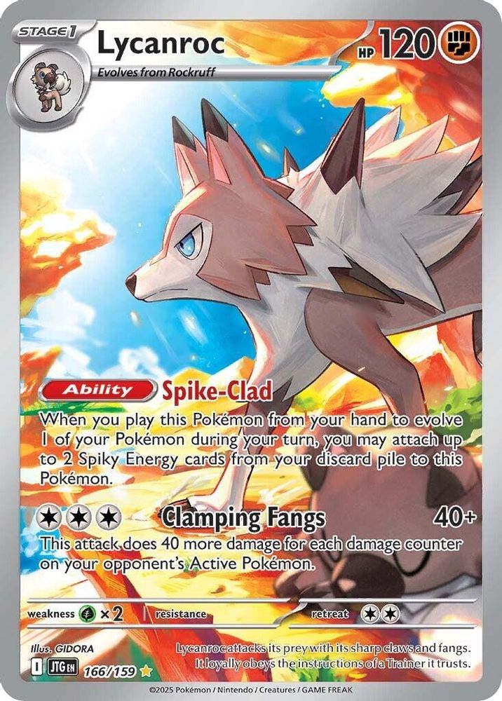 Lycanroc - [  166/159 ] - Illustration Rare - Pokemon SV09 Journey Together