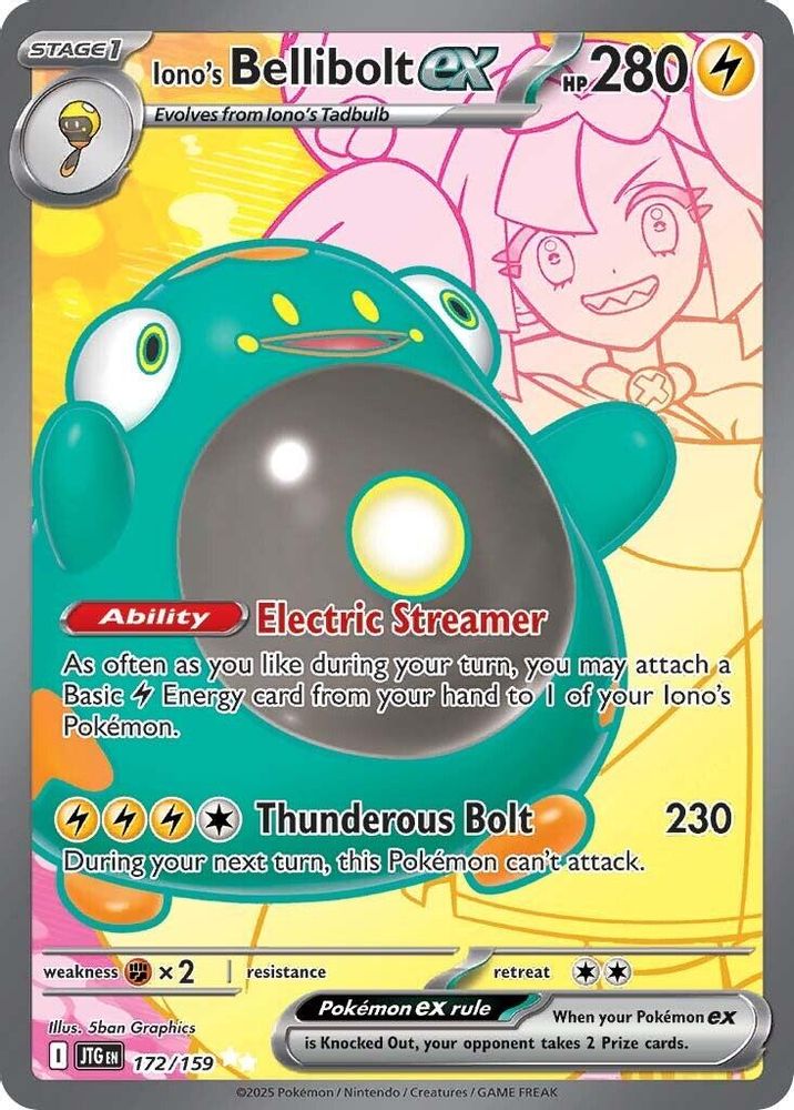Iono's Bellibolt ex - [  172/159 ] - Ultra Rare - Pokemon SV09 Journey Together