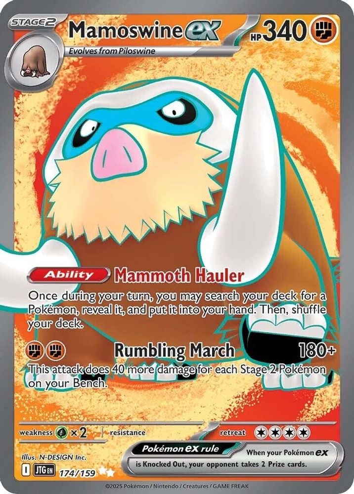 Mamoswine ex - [  174/159 ] - Ultra Rare - Pokemon SV09 Journey Together