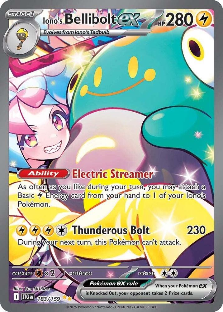 Iono's Bellibolt ex - [  183/159 ] - Special Illustration Rare - Pokemon SV09 Journey Together