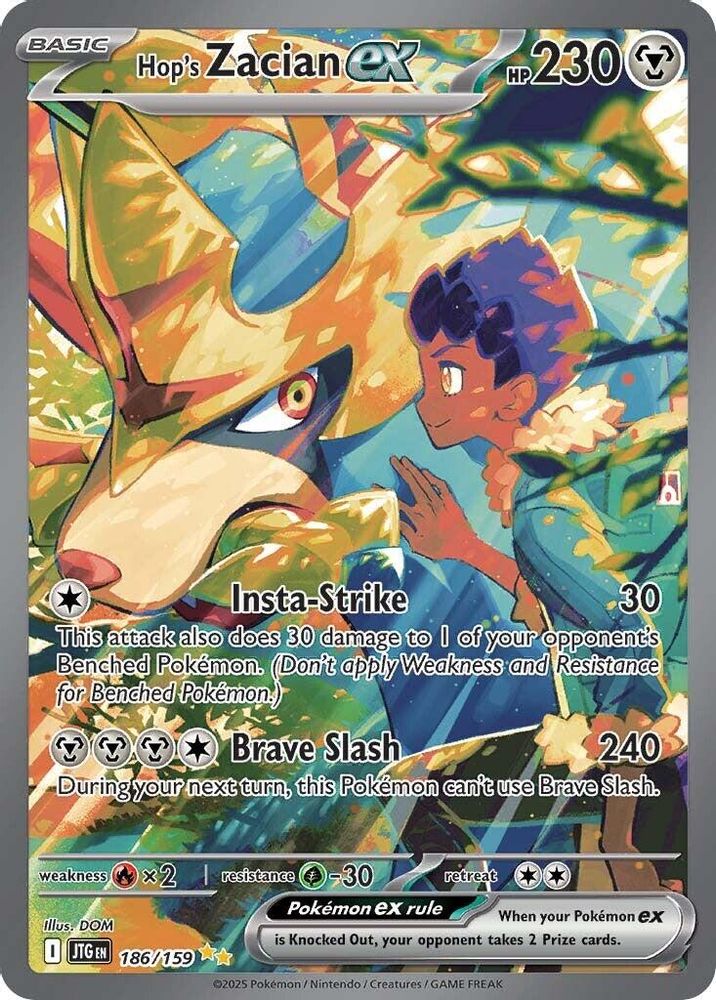 Hop's Zacian ex - [  186/159 ] - Special Illustration Rare - Pokemon SV09 Journey Together