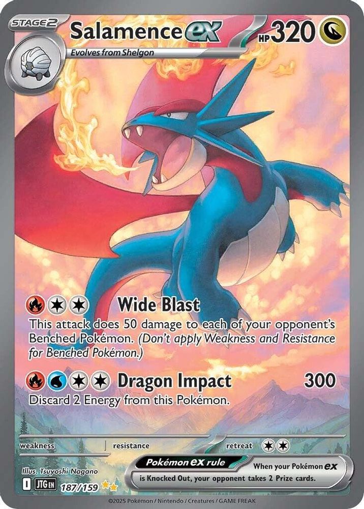 Salamence ex - [  187/159 ] - Special Illustration Rare - Pokemon SV09 Journey Together