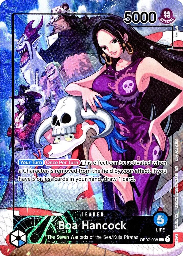 One Piece Card Game: Boa Hancock Leader Card OP07-038 L (500 Years In The Future One Piece Card Game: Boa Hancock Leader Card OP07-038 L (500 Years In The Future