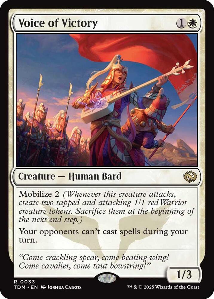 FOIL Voice of Victory - #33 - Rare Tarkir: Dragonstorm