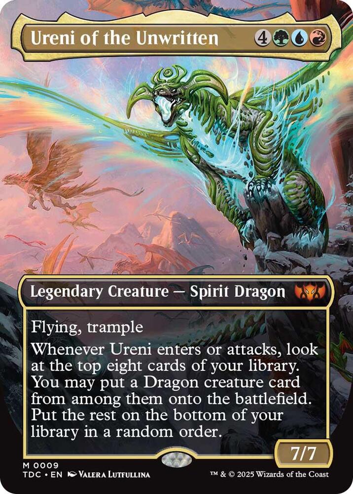 BORDERLESS Ureni of the Unwritten - #0009 - Mythic Tarkir: Dragonstorm Commander