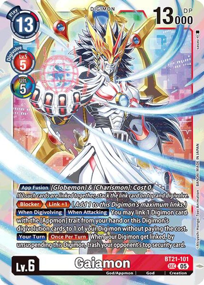 Gaiamon (BT21-101) Secret Rare - Digimon World Convergence
