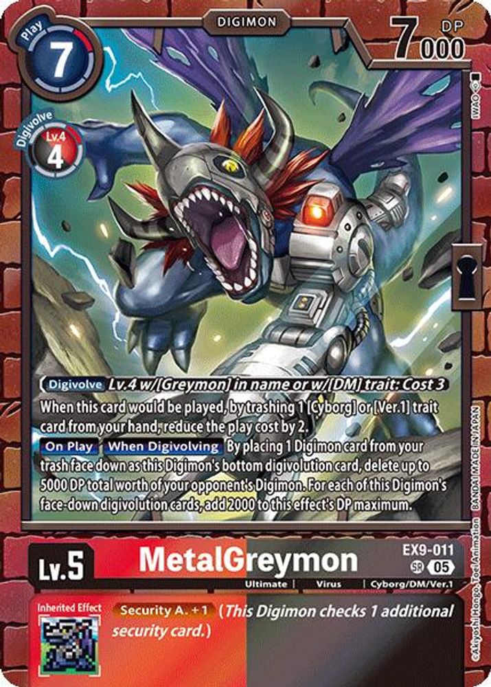 MetalGreymon (EX9-011) Super Rare - Digimon Versus Monsters