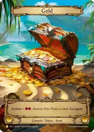 [Rainbow Foil] Gold (Treasure) (#SEA244) - Marvel - FAB High Seas