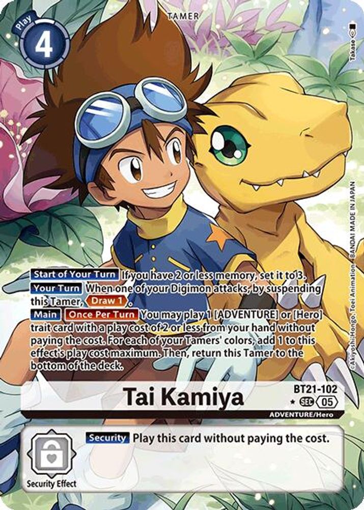Tai Kamiya (Alternate Art) (BT21-102) SEC★ - Digimon World Convergence