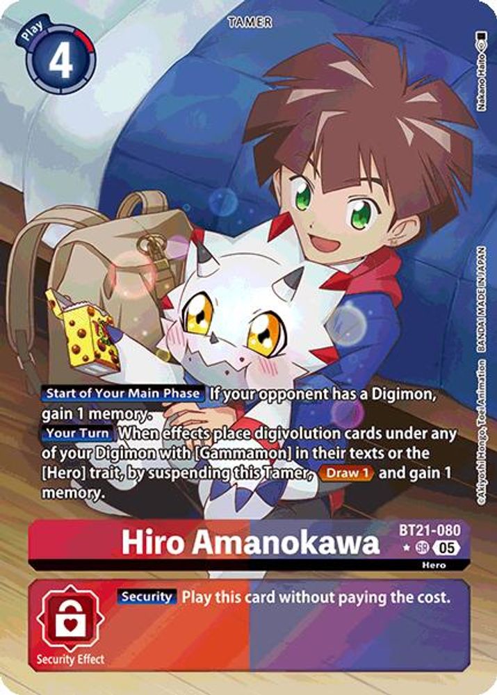 Hiro Amanokawa (Alternate Art) (BT21-080) SR★ - Digimon World Convergence