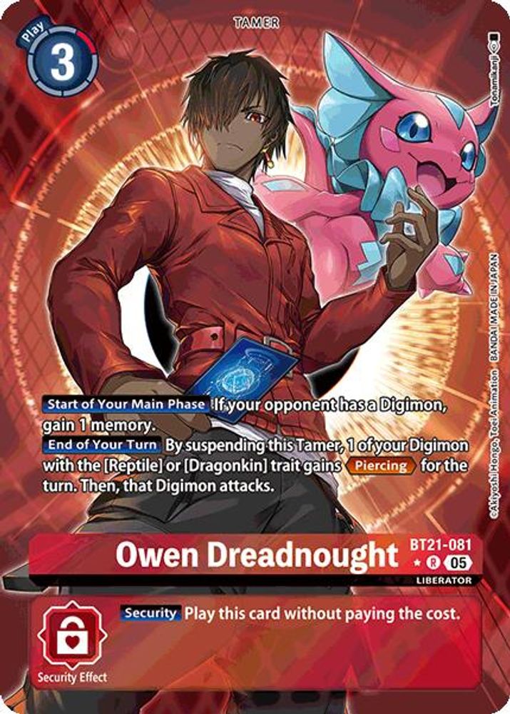 Owen Dreadnought (Alternate Art) (BT21-081) R★ - Digimon World Convergence