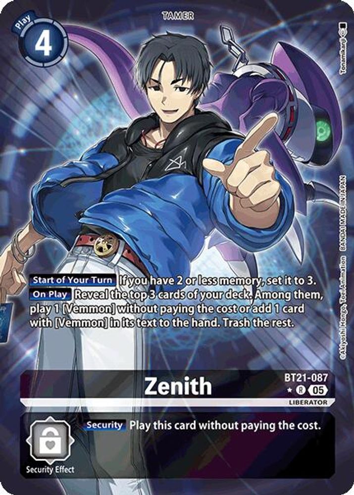 Zenith (Alternate Art) (BT21-087) R★ - Digimon World Convergence