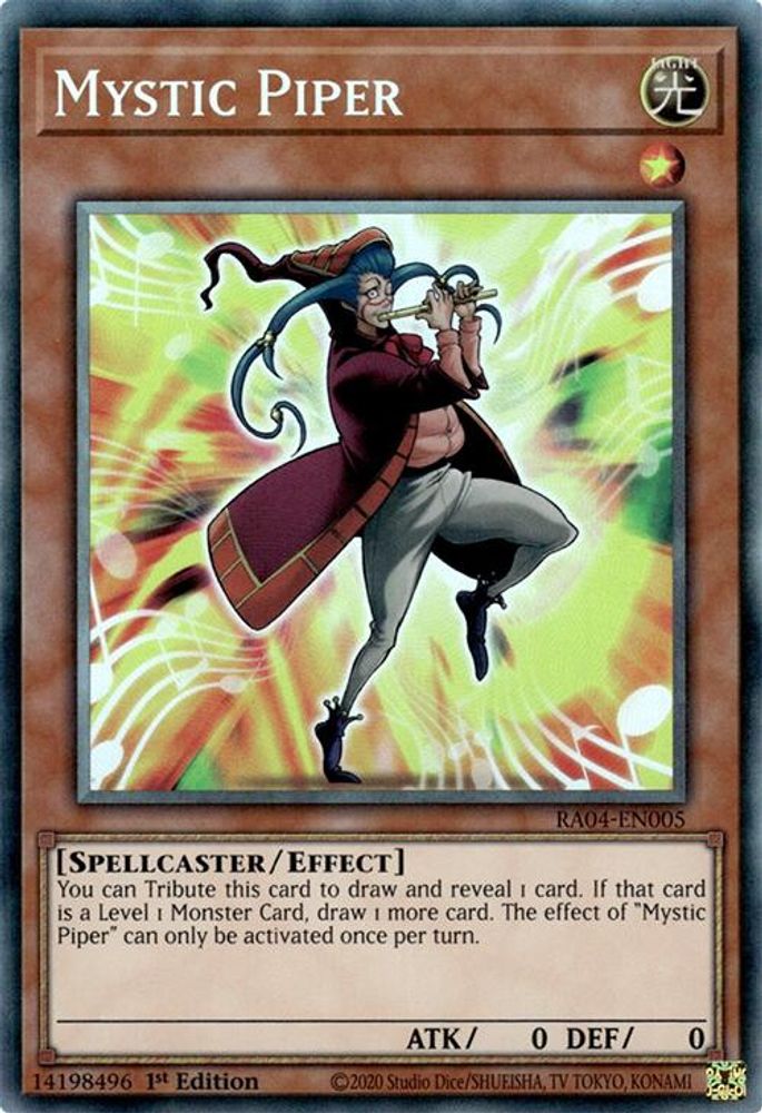 [COLLECTOR RARE] Mystic Piper (PCR) - (RA04-EN005) - 1st Edition