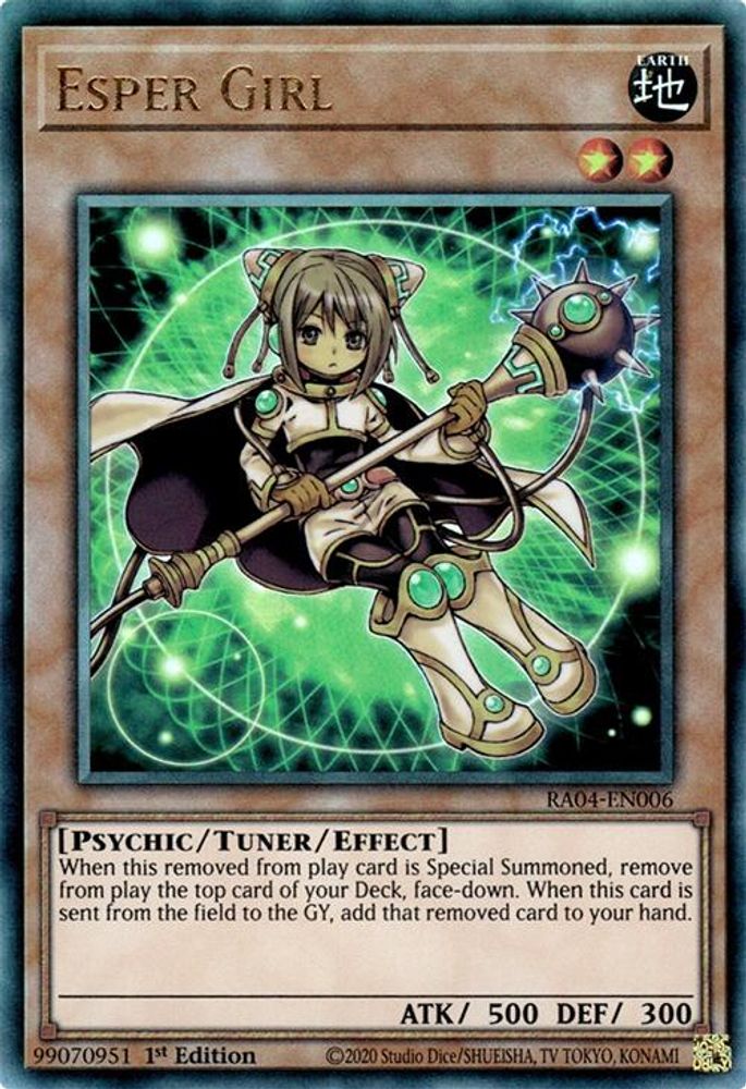 [ULTIMATE RARE] Esper Girl (PUR) - (RA04-EN006) - 1st Edition