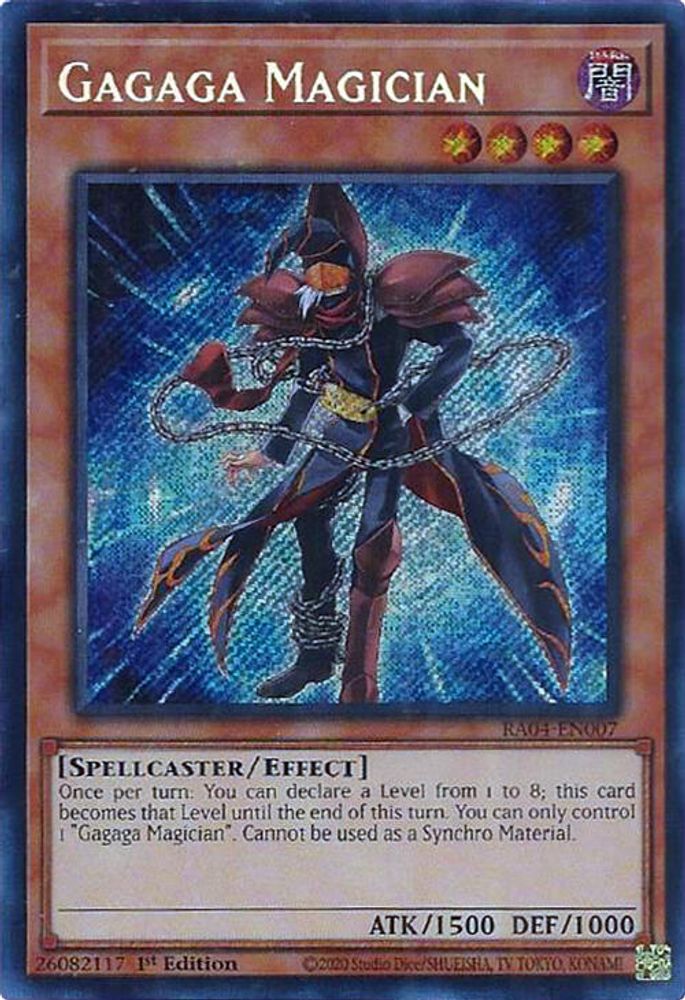 [SECRET RARE] Gagaga Magician (Secret Rare) - (RA04-EN007) - 1st Edition