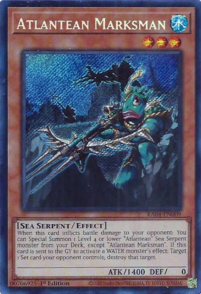 [SECRET RARE] Atlantean Marksman (Secret Rare) - (RA04-EN009) - 1st Edition