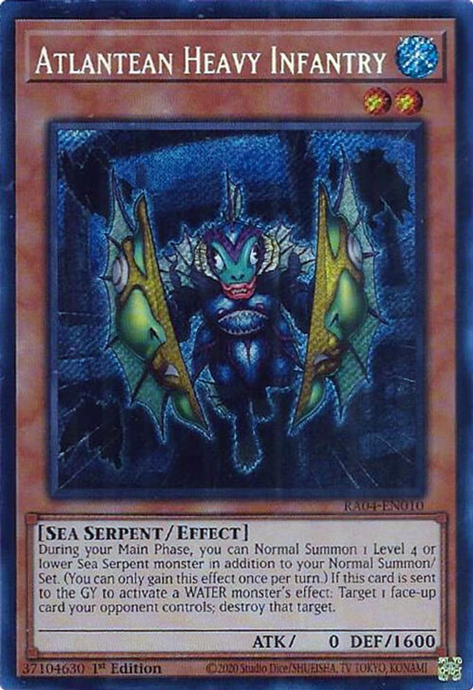 [SECRET RARE] Atlantean Heavy Infantry (Secret Rare) - (RA04-EN010) - 1st Edition