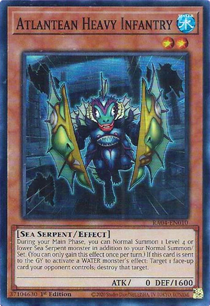 [SUPER RARE] Atlantean Heavy Infantry - (RA04-EN010) - 1st Edition