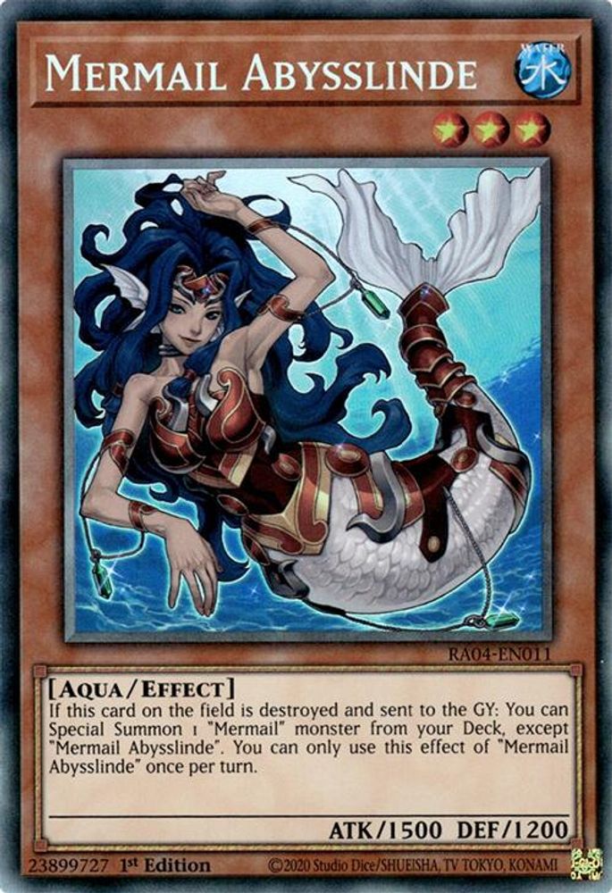 [COLLECTOR RARE] Mermail Abysslinde (PCR) - (RA04-EN011) - 1st Edition