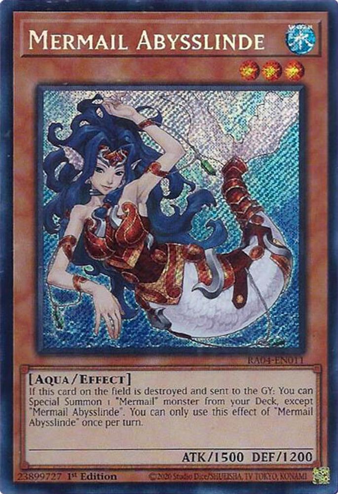 [SECRET RARE] Mermail Abysslinde (Secret Rare) - (RA04-EN011) - 1st Edition