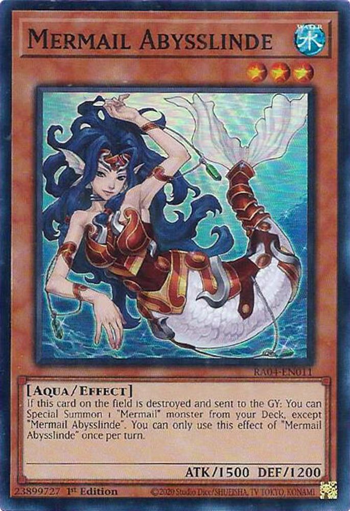 [SUPER RARE] Mermail Abysslinde - (RA04-EN011) - 1st Edition