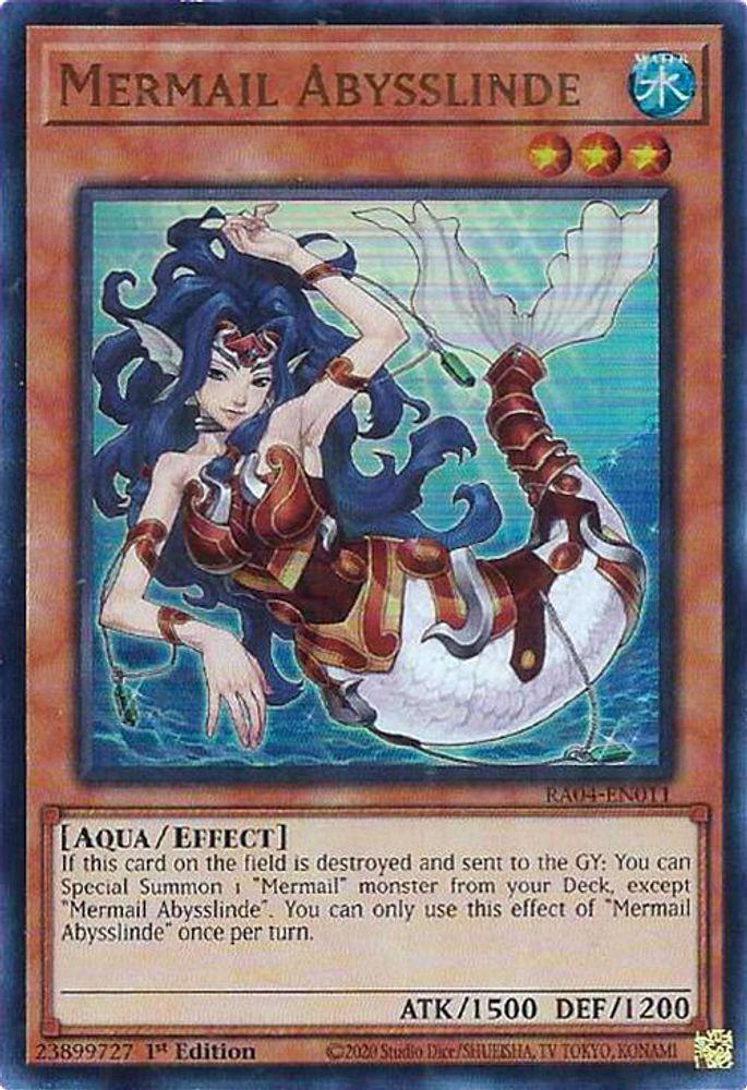 [ULTRA RARE] Mermail Abysslinde (UR) - (RA04-EN011) - 1st Edition