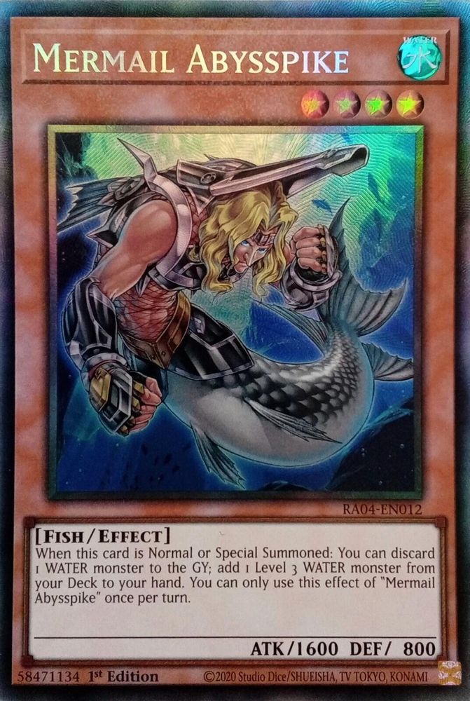 [COLLECTOR RARE] Mermail Abysspike (PCR) - (RA04-EN012) - 1st Edition