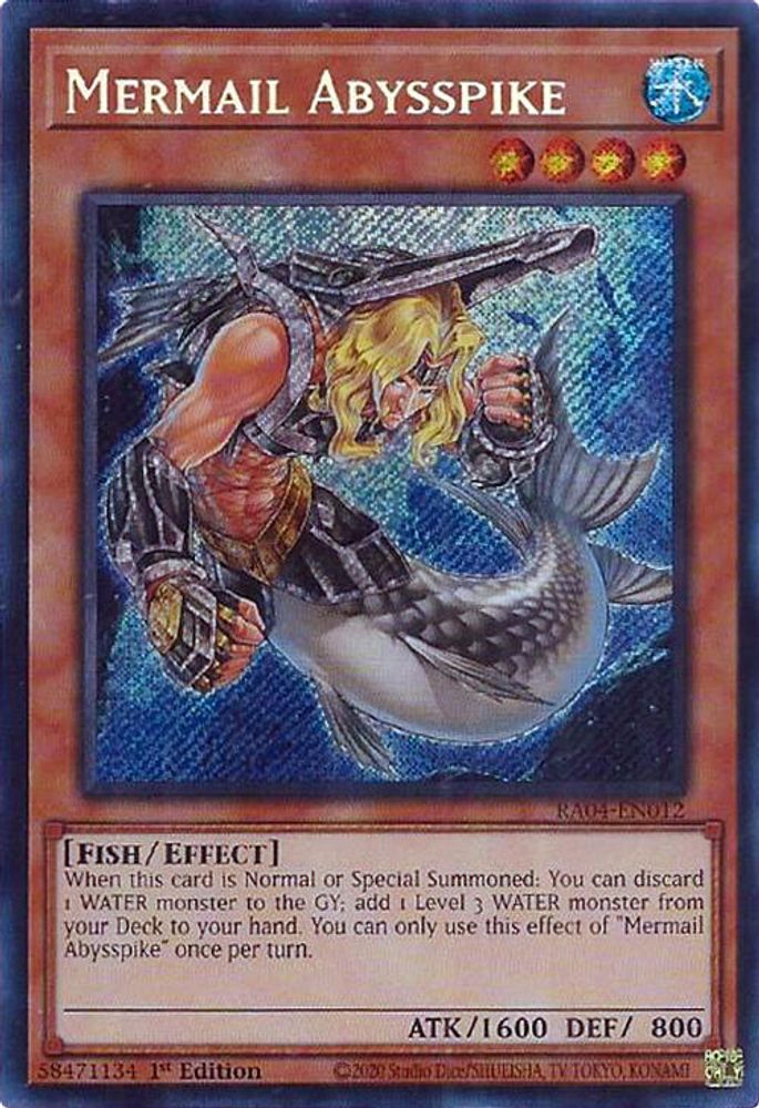 [SECRET RARE] Mermail Abysspike (Secret Rare) - (RA04-EN012) - 1st Edition