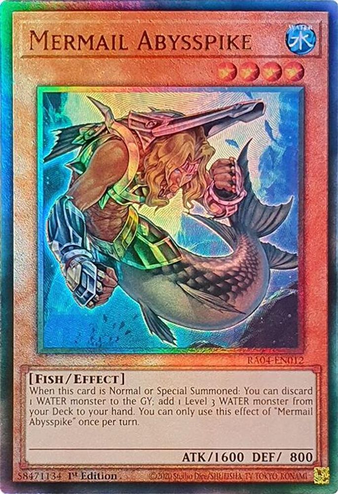 [ULTIMATE RARE] Mermail Abysspike (PUR) - (RA04-EN012) - 1st Edition