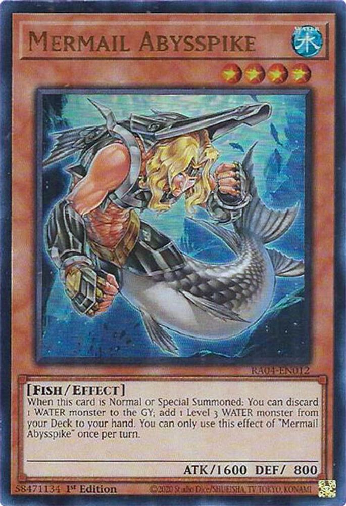 [ULTRA RARE] Mermail Abysspike (UR) - (RA04-EN012) - 1st Edition