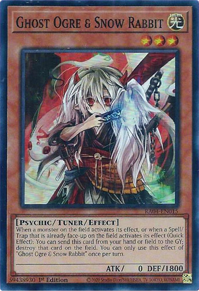 [SUPER RARE] Ghost Ogre & Snow Rabbit - (RA04-EN015) - 1st Edition