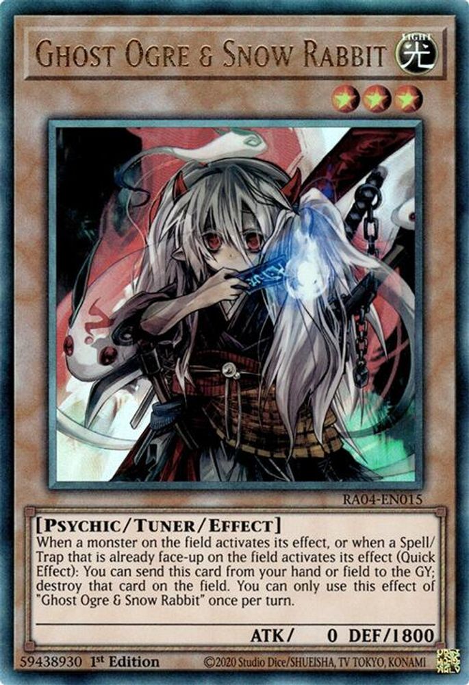 [ULTIMATE RARE] Ghost Ogre & Snow Rabbit (PUR) - (RA04-EN015) - 1st Edition
