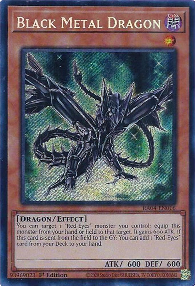 [SECRET RARE] Black Metal Dragon (Secret Rare) - (RA04-EN016) - 1st Edition
