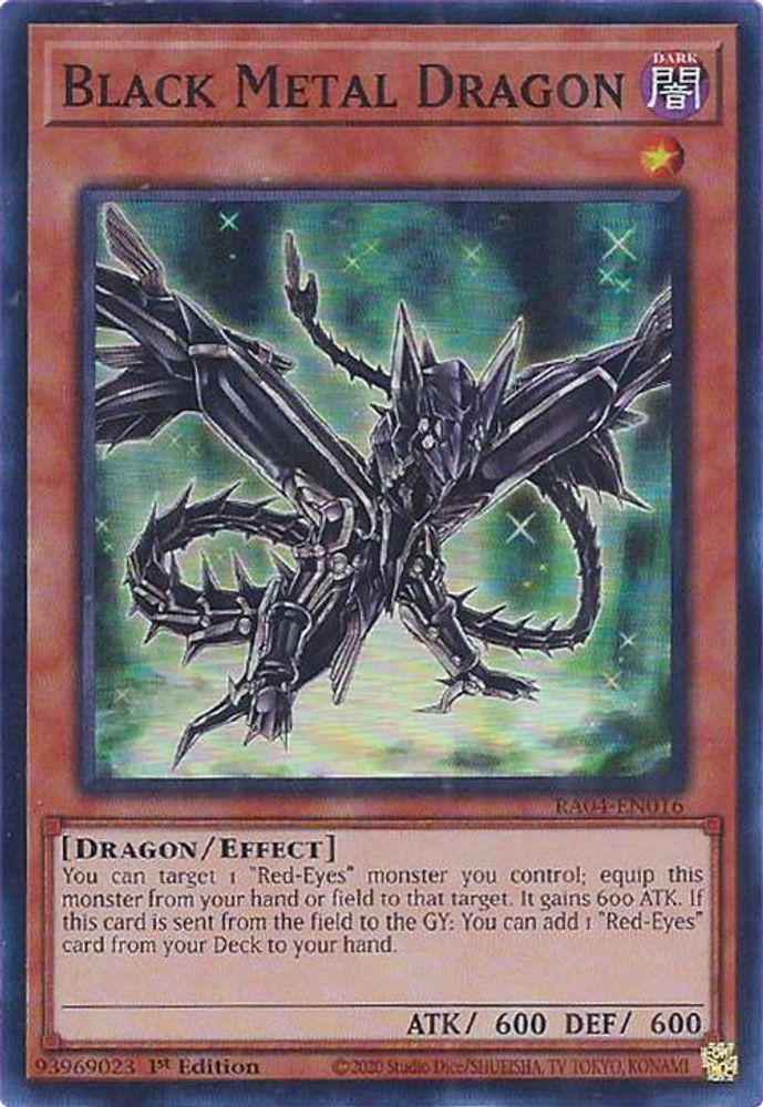 [SUPER RARE] Black Metal Dragon - (RA04-EN016) - 1st Edition
