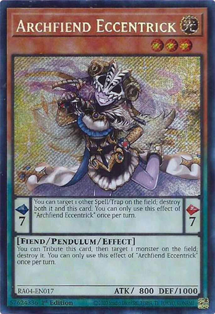 [SECRET RARE] Archfiend Eccentrick (Secret Rare) - (RA04-EN017) - 1st Edition