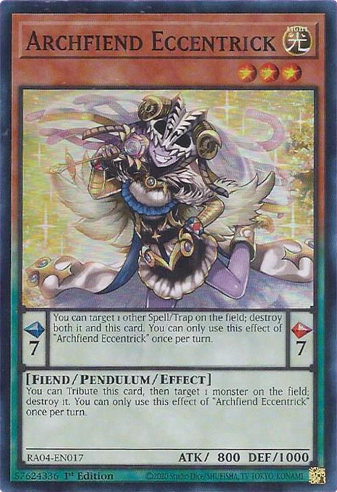 [SUPER RARE] Archfiend Eccentrick - (RA04-EN017) - 1st Edition