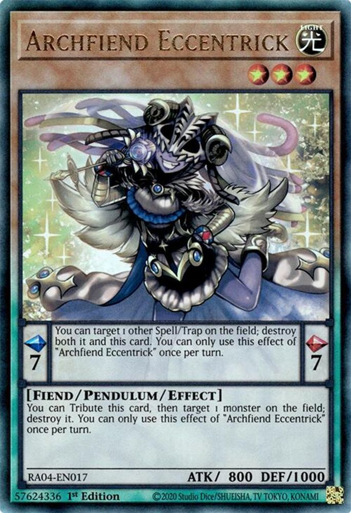 [ULTIMATE RARE] Archfiend Eccentrick (PUR) - (RA04-EN017) - 1st Edition