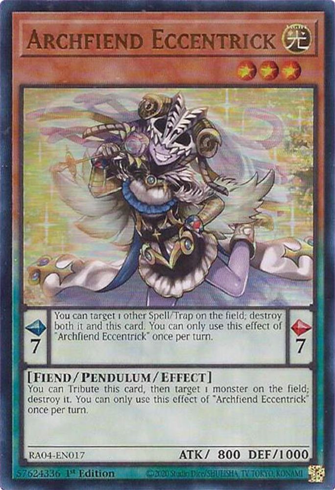 [ULTRA RARE] Archfiend Eccentrick (UR) - (RA04-EN017) - 1st Edition