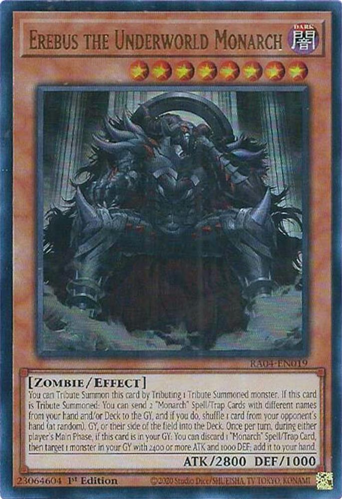 [ULTRA RARE] Erebus the Underworld Monarch (UR) - (RA04-EN019) - 1st Edition