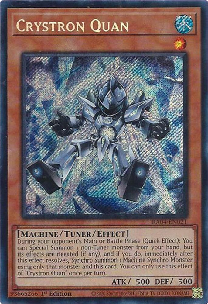 [SECRET RARE] Crystron Quan (Secret Rare) - (RA04-EN021) - 1st Edition