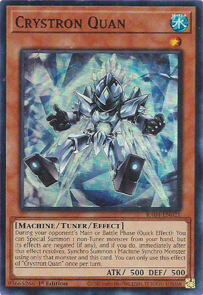 [SUPER RARE] Crystron Quan - (RA04-EN021) - 1st Edition