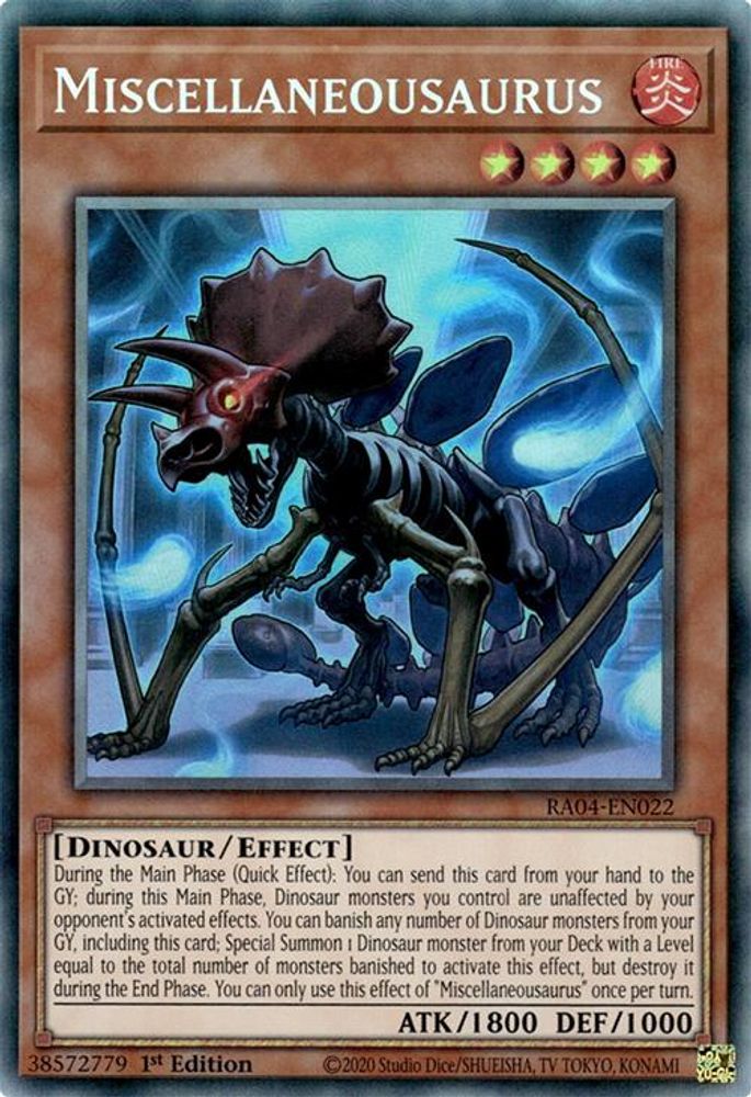 [COLLECTOR RARE] Miscellaneousaurus (PCR) - (RA04-EN022) - 1st Edition