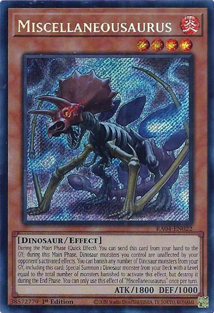 [SECRET RARE] Miscellaneousaurus (Secret Rare) - (RA04-EN022) - 1st Edition