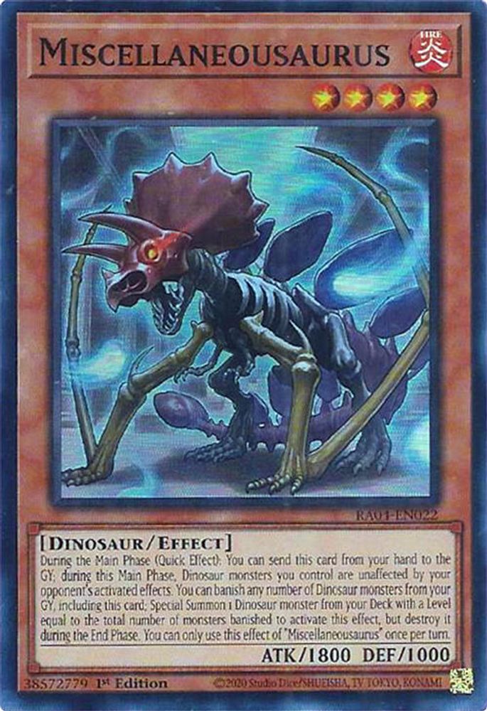 [SUPER RARE] Miscellaneousaurus - (RA04-EN022) - 1st Edition