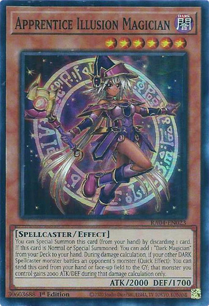 [SUPER RARE] Apprentice Illusion Magician - (RA04-EN023) - 1st Edition
