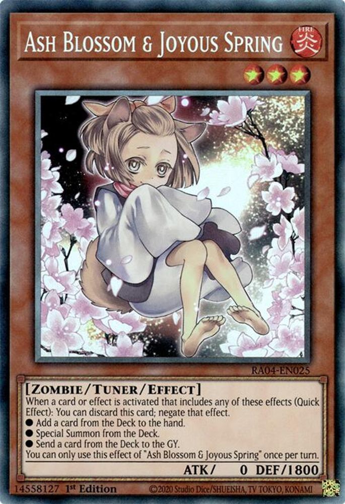 [COLLECTOR RARE] Ash Blossom & Joyous Spring (Alternate Art) (PCR) - (RA04-EN025) - 1st Edition