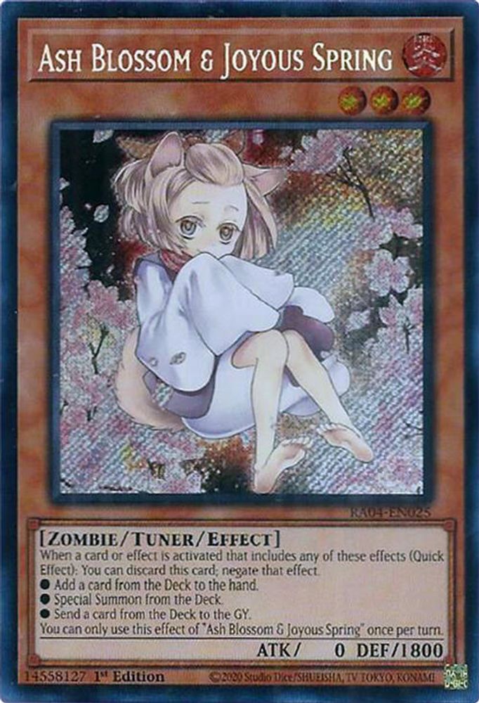 [SECRET RARE] Ash Blossom & Joyous Spring (Alternate Art) (Secret Rare) - (RA04-EN025) - 1st Edition