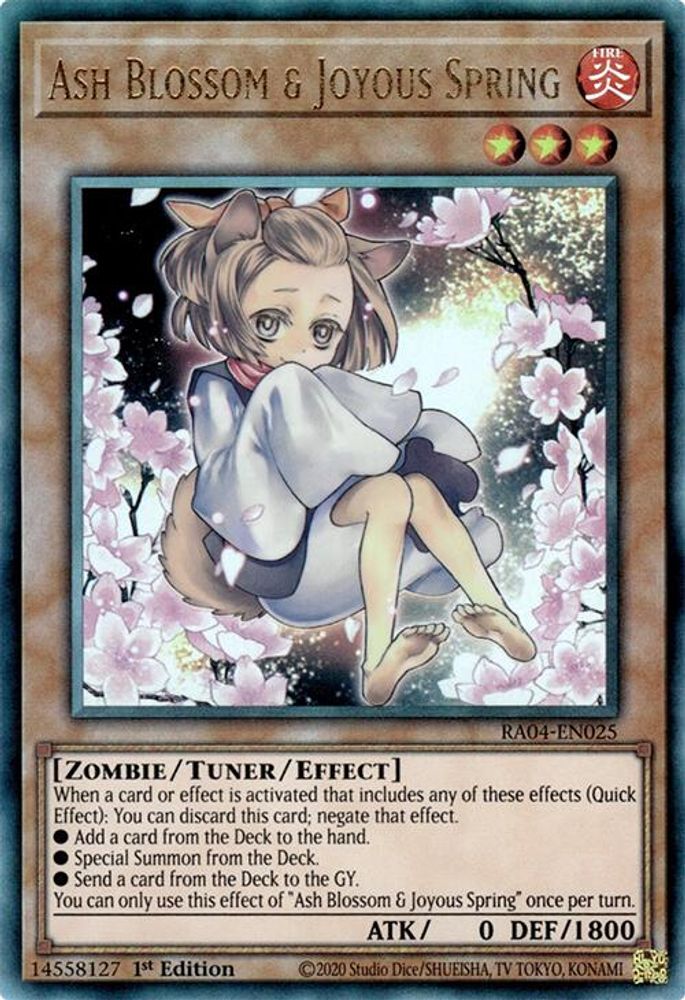 [ULTIMATE RARE] Ash Blossom & Joyous Spring (Alternate Art) (PUR) - (RA04-EN025) - 1st Edition
