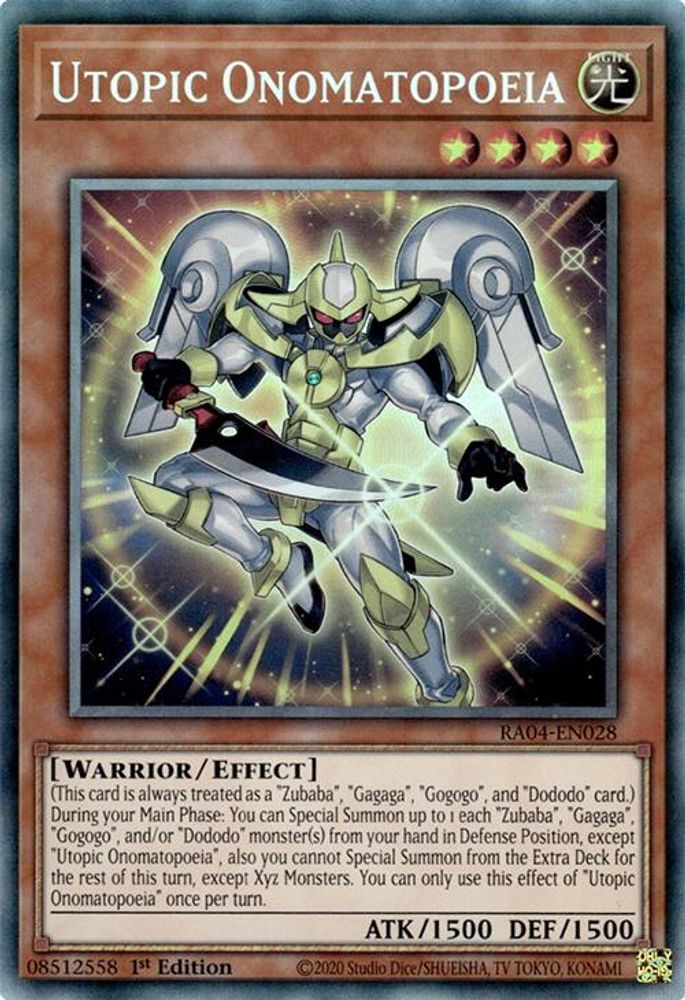 [COLLECTOR RARE] Utopic Onomatopoeia (PCR) - (RA04-EN028) - 1st Edition